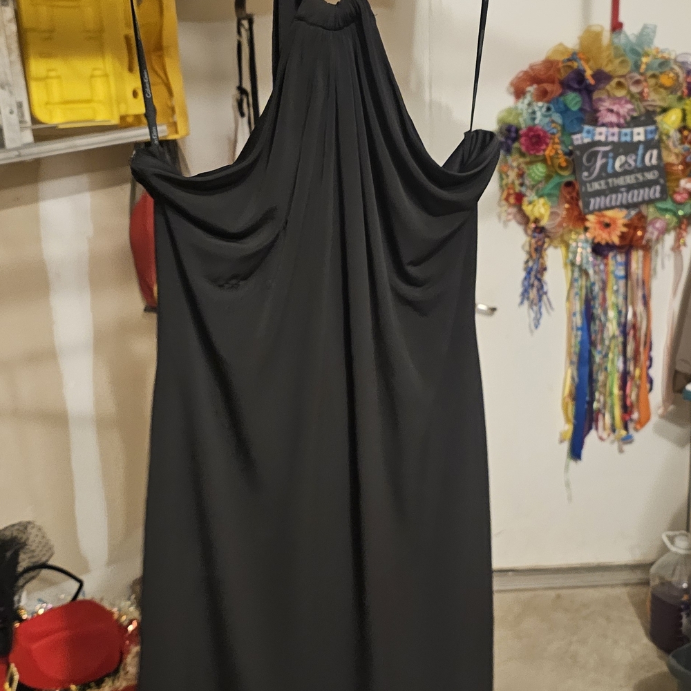 Calvin Klein Elegant Black Backless Dress